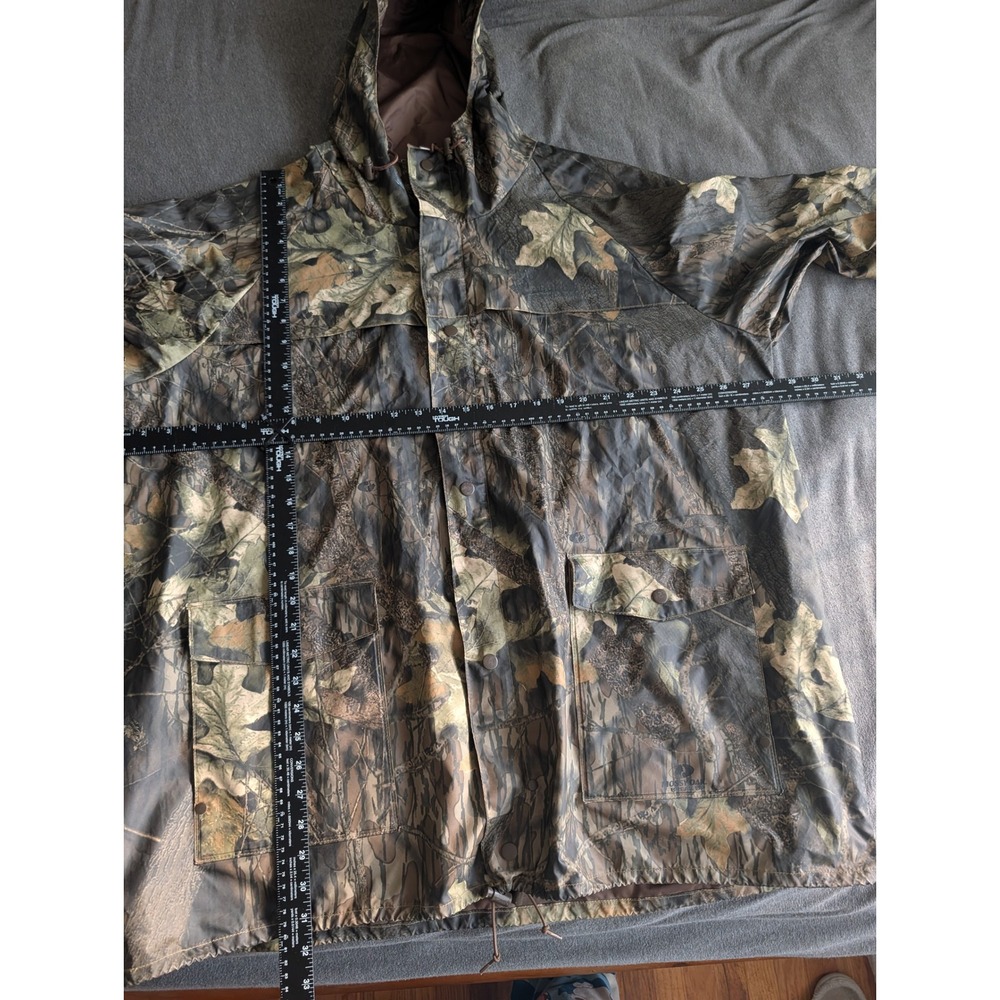 Columbia Mossy Oak Break-Up Camo Rain Jacket Mens XXL Hooded Hunting Shell